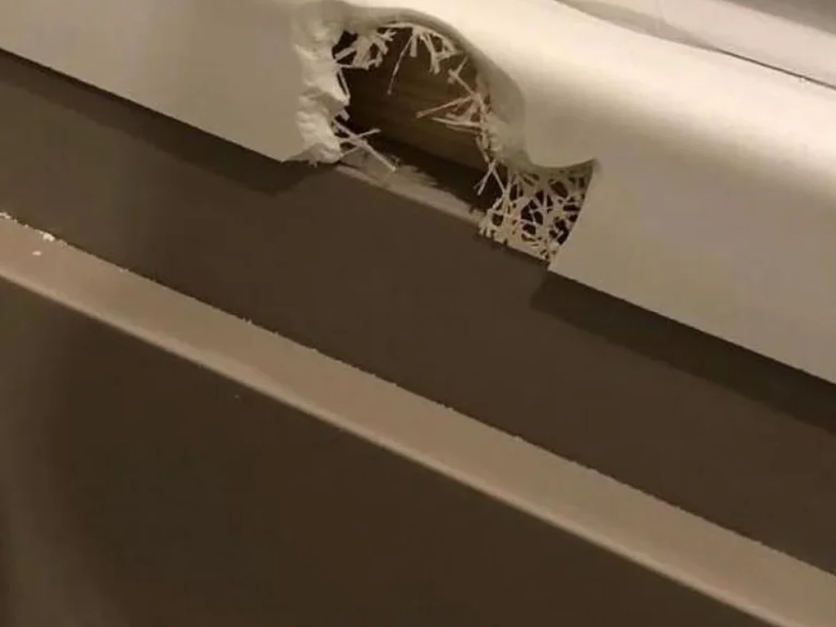 Impact-damaged panel repair before repair