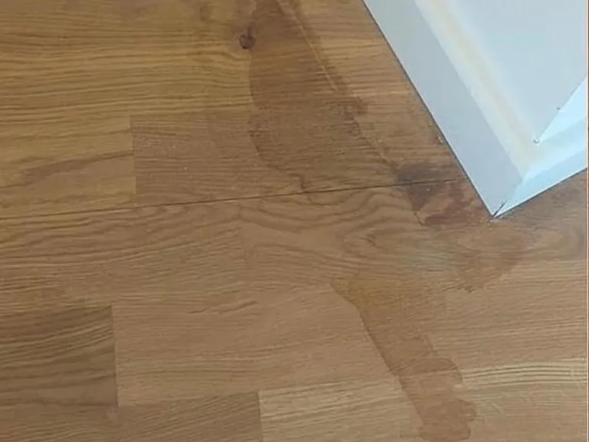 Timber floor stain correction before repair