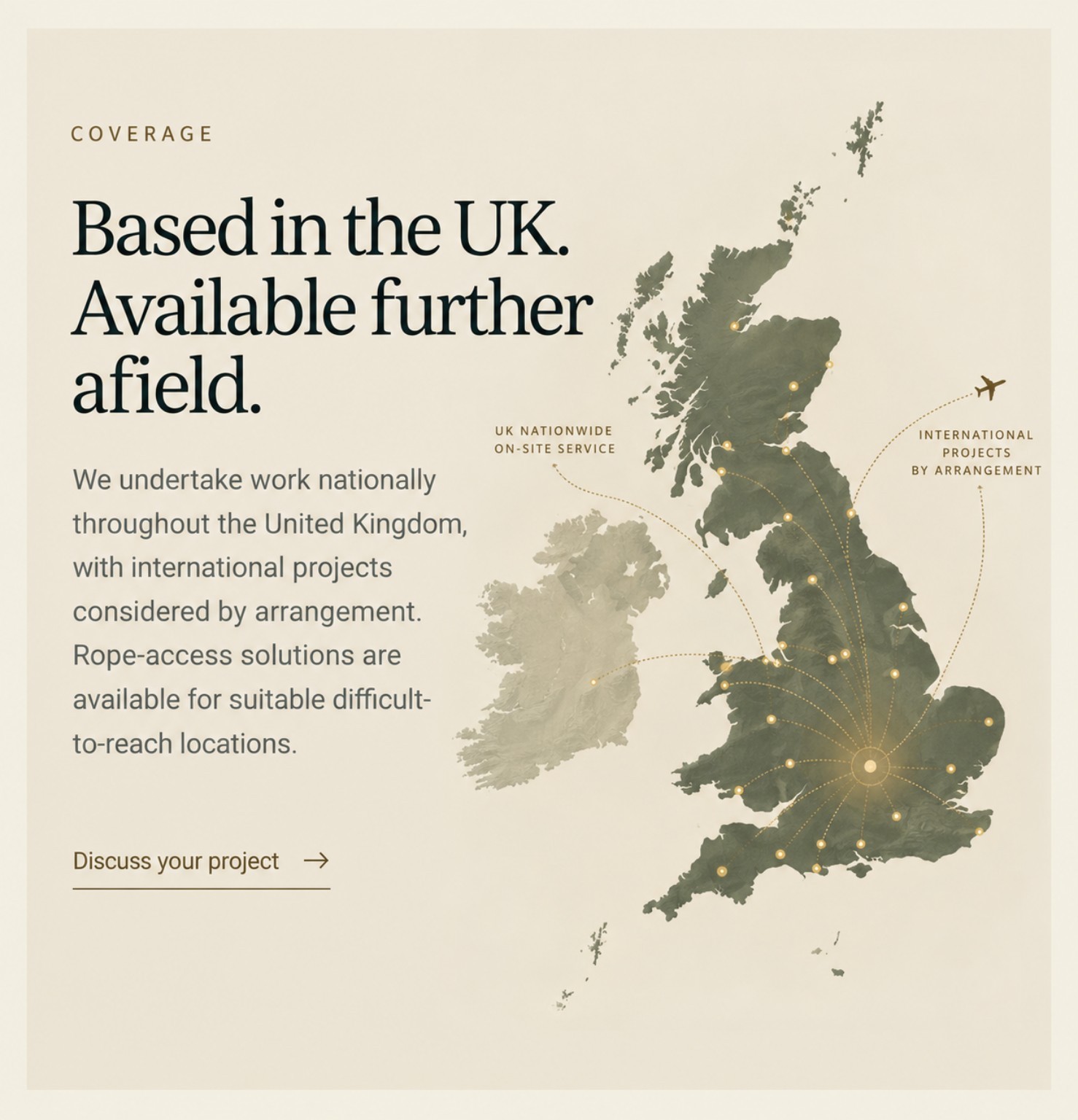 Canobean UK nationwide and international project coverage